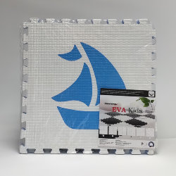 Набор "Моряк", мягкий пол EVA KIDS, 50Х50х1 см, бело-голубой